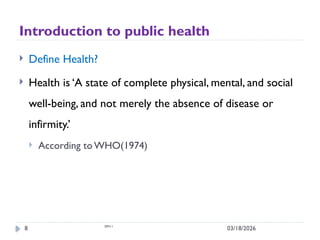 Introduction to public health and environmental health | PPTX