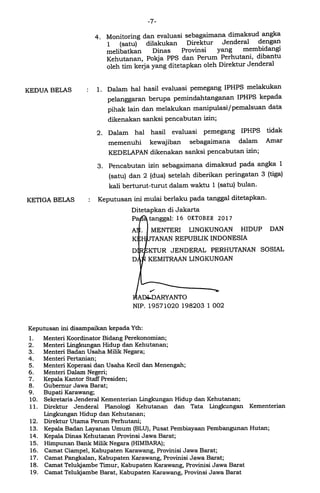 Sk Ijin Pemanfaatan Hutan Perhutanan Sosial Iphps Telukjambe Pdf