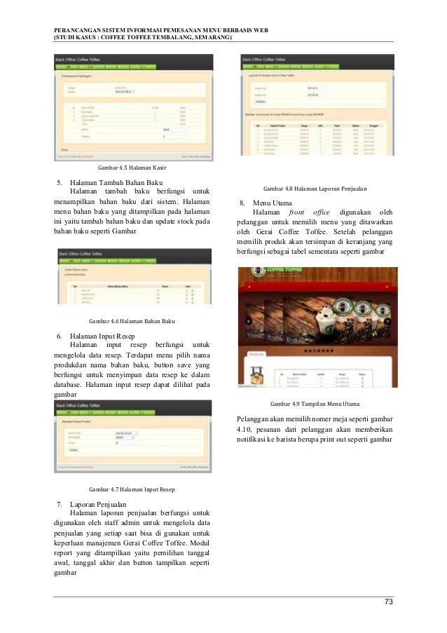 Jurnal tetang contoh web restoran
