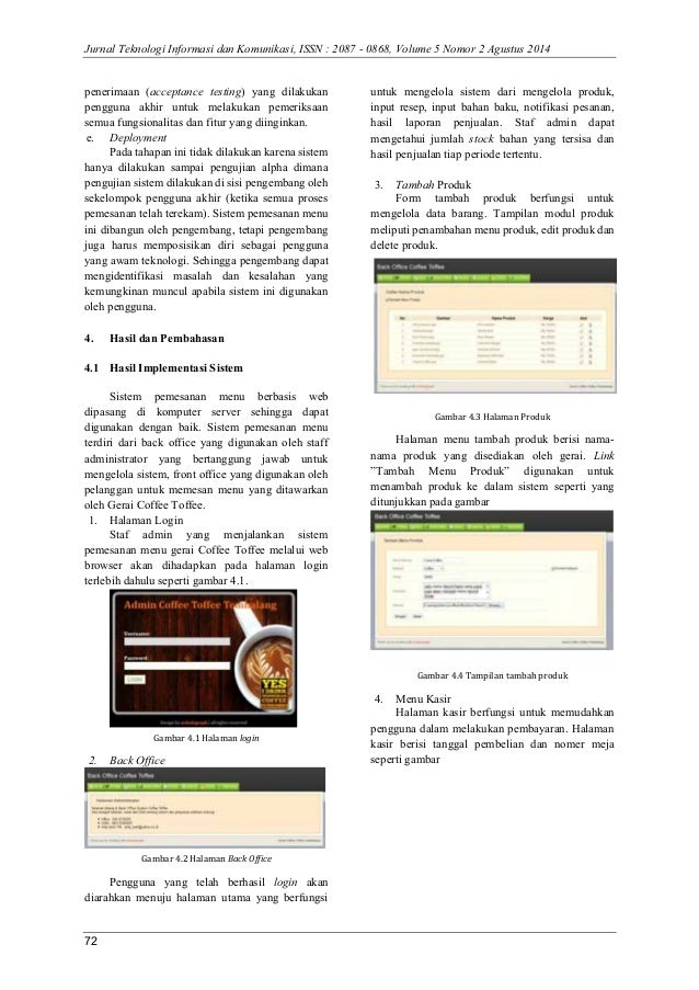 jurnal tetang contoh web restoran