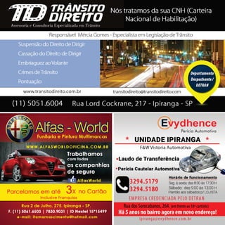 22 w w w. i p i r a n g a c o m e s t i l o . c o m . b r
 