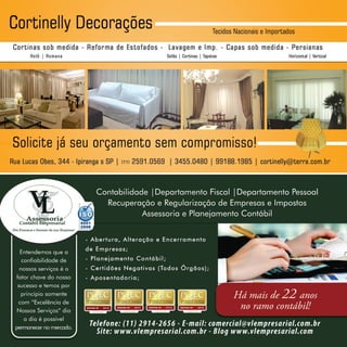 38 w w w. i p i r a n g a c o m e s t i l o . c o m . b r
 