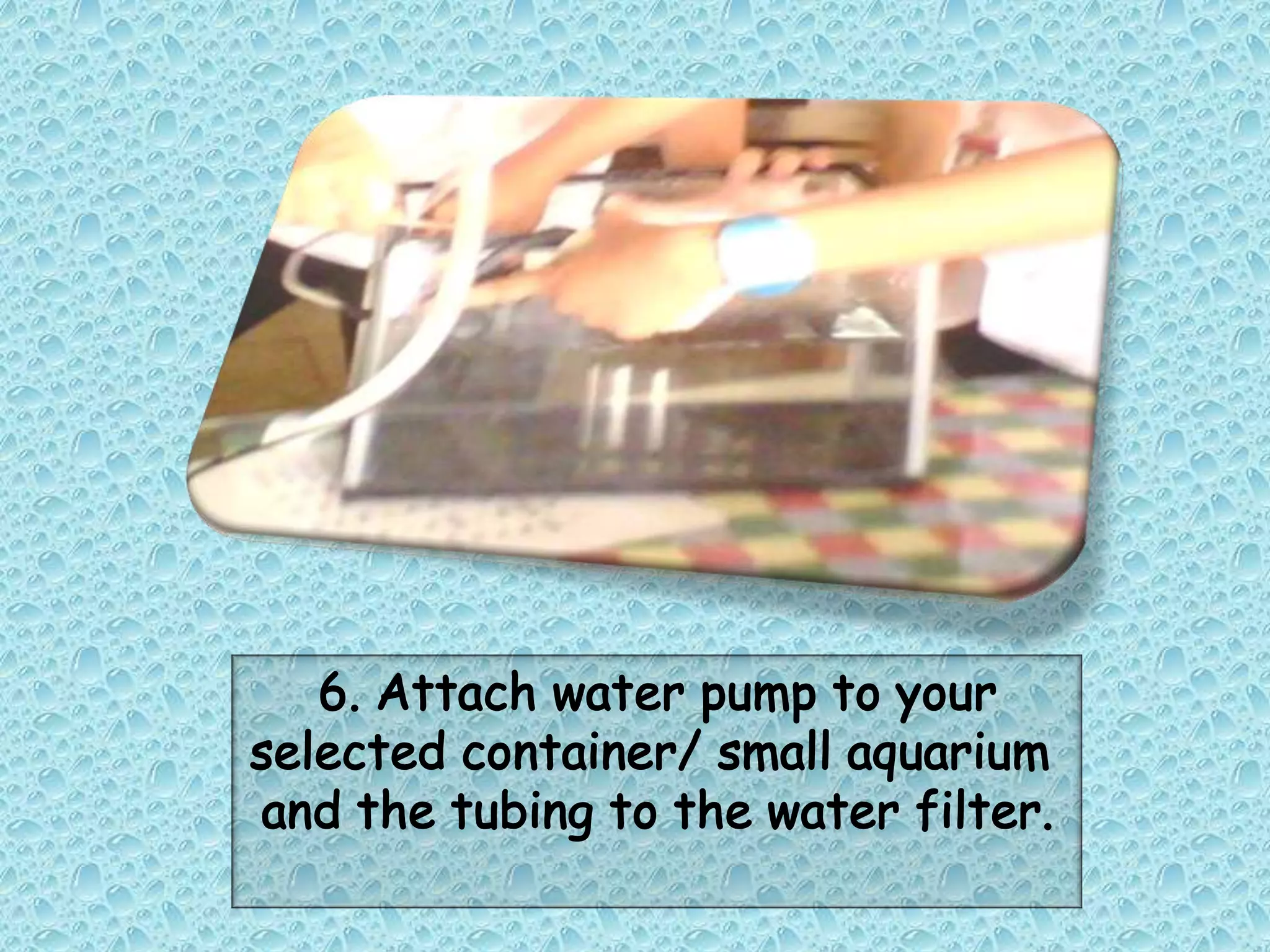 2. Insert mouth of the bottle to the hole of theplywood, this will serve as the base of the filter.