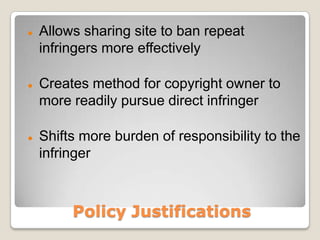 Preserving the openness of existing YouTube-like sites to prevent the law from forcing sites into closed, subscription based services and obliterating anonymity.