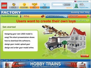 Users want to create their own toys
 
