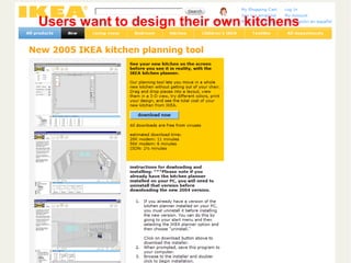 Users want to design their own kitchens
 