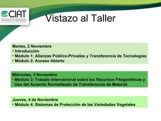 Agenda del evento