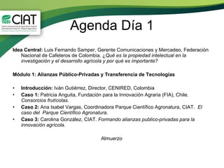 Agenda del evento