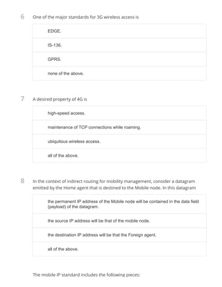 Chapter 7 - Wireless and Mobile Networks | PDF