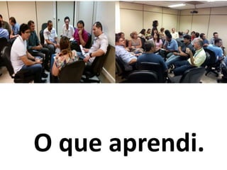 O que aprendi.
 