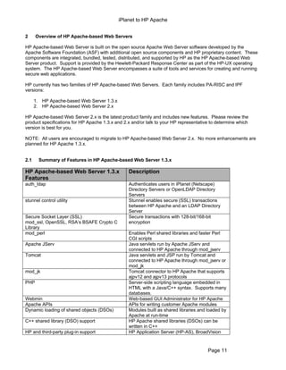 iPlanet to HP Apache Migration Plan | PDF