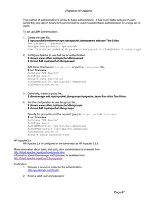 iPlanet to HP Apache Migration Plan | PDF