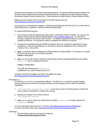 iPlanet to HP Apache Migration Plan | PDF