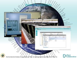 New Possibilities



                                                                      Acer glabrum
                                                                      Acer saccharinum
                                                                      Acer rubrum
                                                                      Acer distylum
                                                                      Acer macrophyllum
                                                                      Acer nipponicum
                                                                      Acer spicatum
                                                                      Acer carpinifolium
                                                                      Acer diabolicum
                                                                      Acer circinatum
                                                                      Acer sieboldianum
                                                                      Acer palmatum
                                                                      Acer saccharum
                                                                      Acer tschonoskii
                                                                      Acer rufinerve
                                                                      Acer pensylvanicum
                                                                      Acer crataegifolium
                                                                      Acer mono




illumina Genome Analyzer, Ranger Cluster at TACC, Acer phylogeny (Ackerly 2009), Green Plant ToL
 