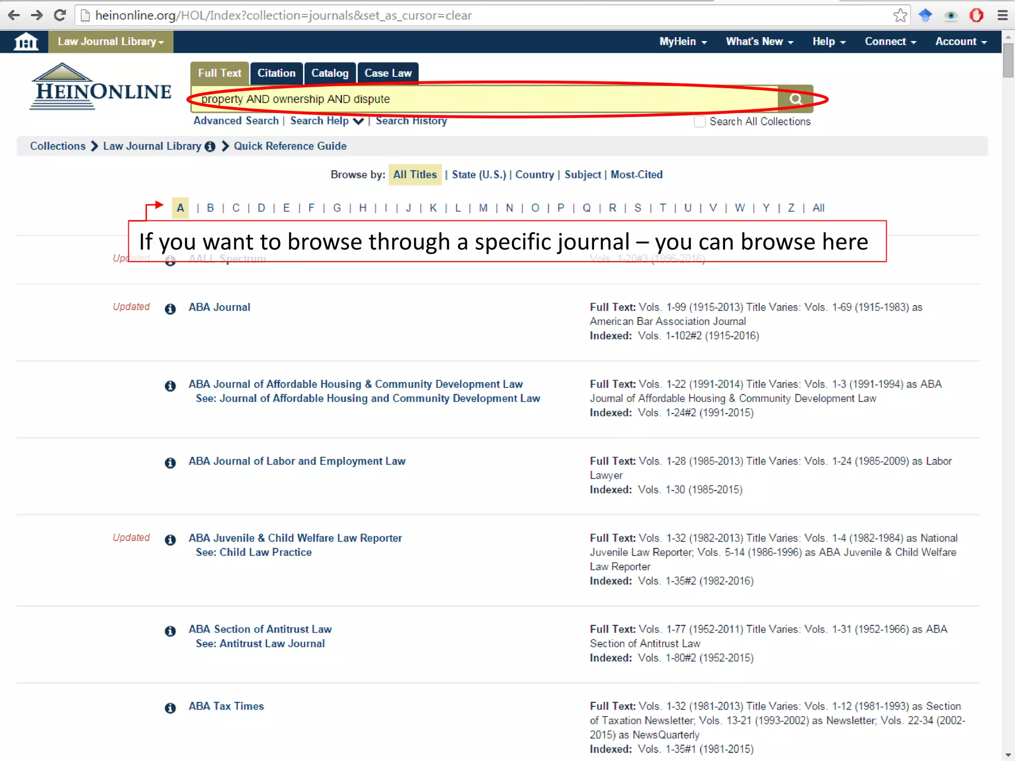 If you want to browse through a specific journal – you can browse here
 