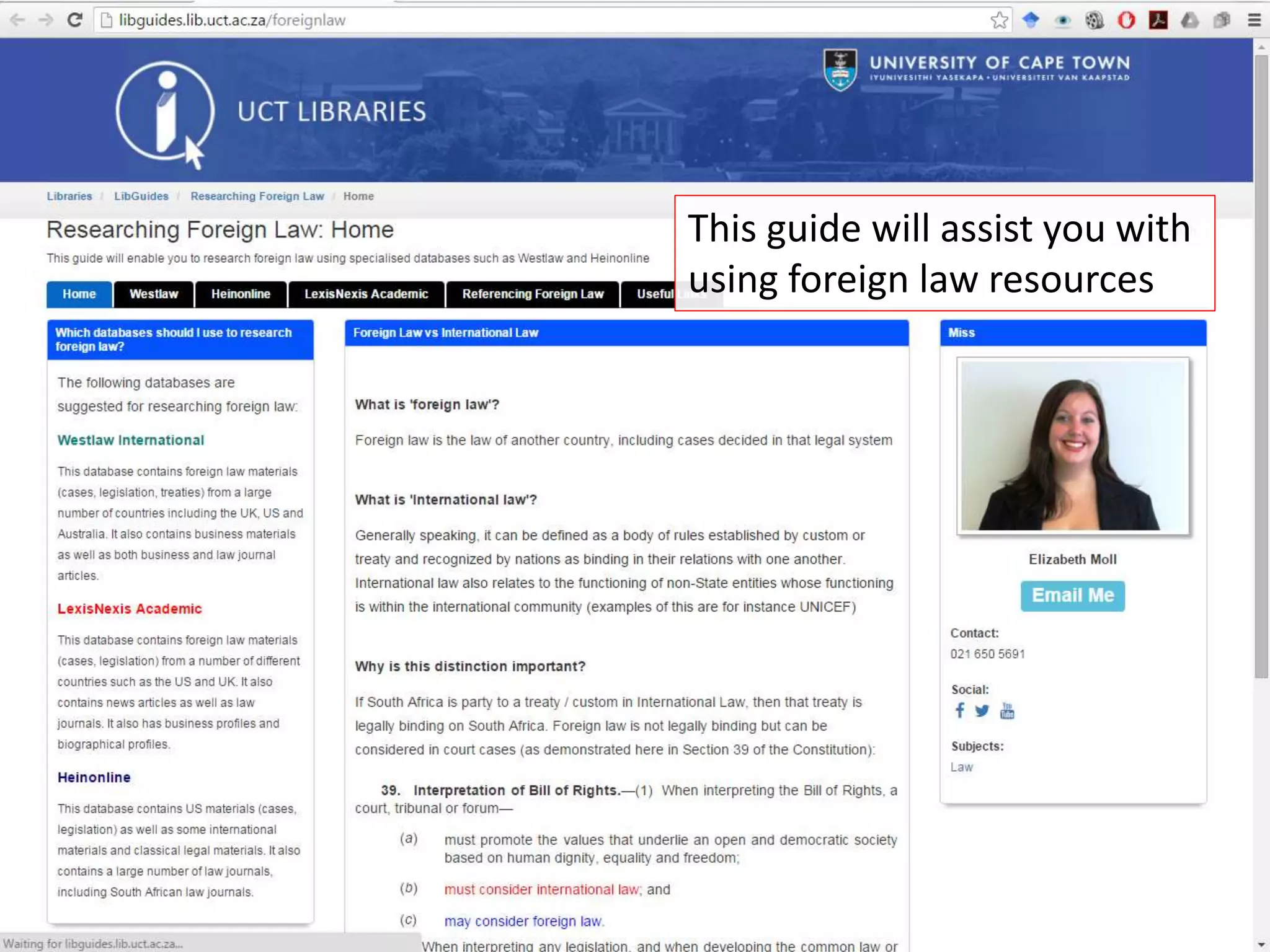 This guide will assist you with
using foreign law resources
 