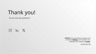 CREDITS: This presentation template was
created by Slidesgo, and includes icons,
infographics & images by Freepik
Thank you!
Do you have any questions?
+00 000 000 000
 