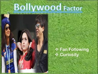  Fan Following
 Curiosity
 