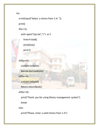 Ip library management project | DOCX