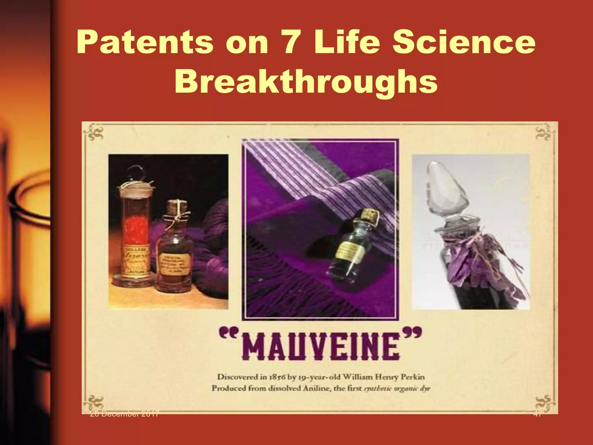 Patents on 7 Life Science
Breakthroughs
20 December 2017 47
 