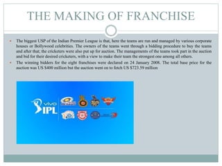 ROLE OF IPL IN COMMERCIALIZING CRICKET IN INDIA & ITS EFFECTS ON OTHERS ...