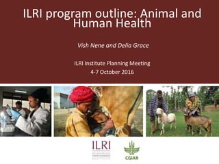 ILRI program outline: Animal and
Human Health
Vish Nene and Delia Grace
ILRI Institute Planning Meeting
4-7 October 2016
 