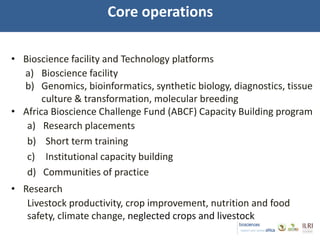 Introducing the Biosciences eastern and central Africa–International Livestock Research Institute (BecA-ILRI) Hub