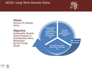 ILRI program outline: Livestock Genetics