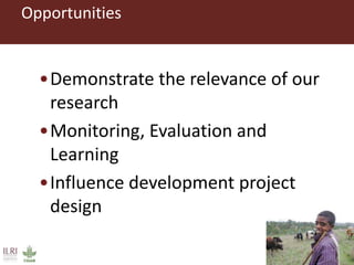 ILRI program outline: Impact at Scale