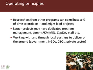 ILRI program outline: Impact at Scale