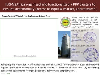 Intensification of crop-livestock systems through Public-Private Partnership (PPP):  Experiences from ILRI-N2Africa