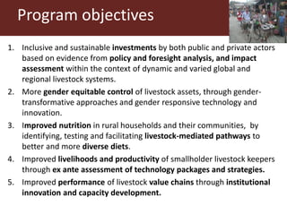 ILRI program outline: Policy, Value Chains and Livelihoods