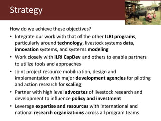 ILRI program outline: Policy, Value Chains and Livelihoods