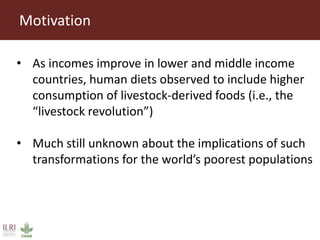 Livestock in national food security and nutrition: Trends and projections for 8 developing countries