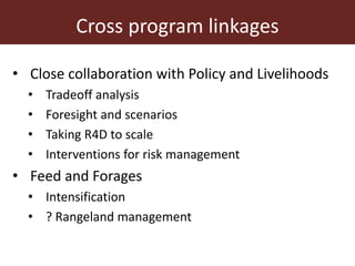 ILRI program outline: Sustainable Livestock Systems