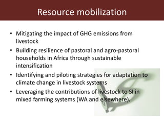ILRI program outline: Sustainable Livestock Systems