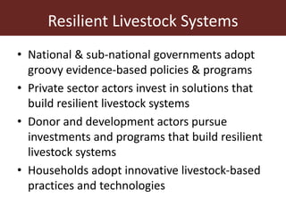 ILRI program outline: Sustainable Livestock Systems