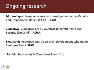 Update on ILRI in Southern Africa