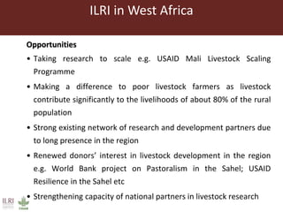 Update on ILRI in West Africa