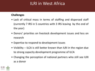 Update on ILRI in West Africa
