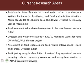 Update on ILRI in West Africa