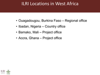 Highlights of ILRI in West Africa
