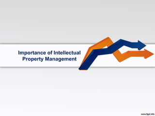 Importance of Intellectual
Property Management

 