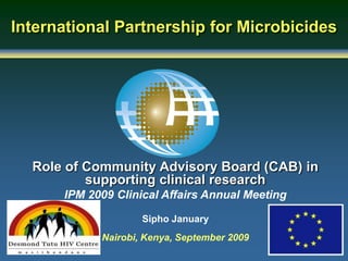 Role of Community Advisory Board in supporting clinical research | PPTX