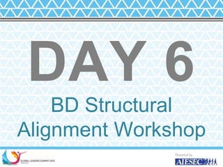 DAY 6
BD Structural
Alignment Workshop
 
