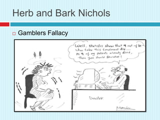 Herb and Bark Nichols
 Gamblers Fallacy
 