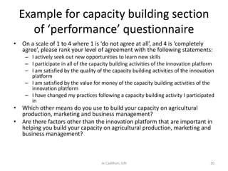 Outline for a socio-economic conceptual framework to evaluate the impact of innovation platforms