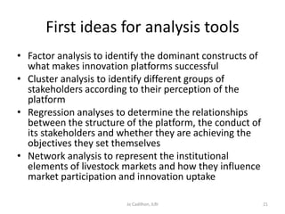 Outline for a socio-economic conceptual framework to evaluate the impact of innovation platforms