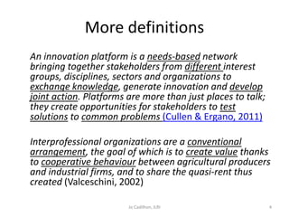Outline for a socio-economic conceptual framework to evaluate the impact of innovation platforms