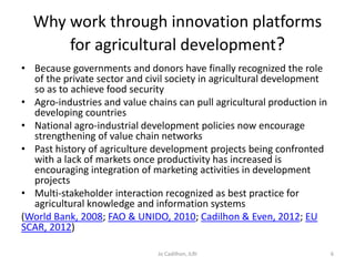 Outline for a socio-economic conceptual framework to evaluate the impact of innovation platforms